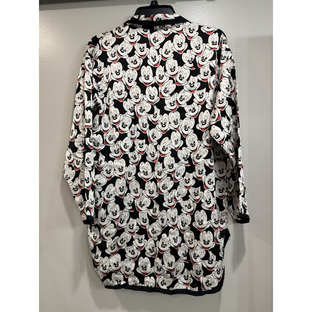 Walt Disney World WDW Silk Mickey Mouse All Over Print Nightgown Nightshirt S‎ - Picture 4 of 7
